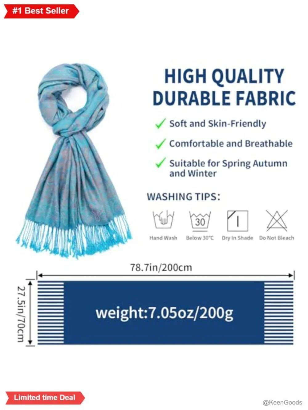 Reversible Paisley Pashmina Shawl Wrap Fringe Wedding Evening Scarf